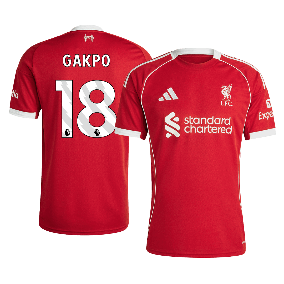 Camiseta de fútbol GAKPO #18 Liverpool Primera equipación 2025/26