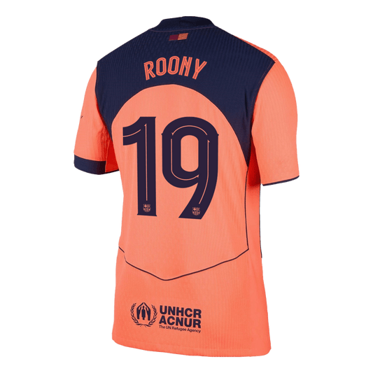 Camiseta de fútbol de visitante del Barcelona 2025/26, auténtica, ROONY #19