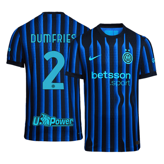 Camiseta de fútbol local auténtica DUMFRIES #2 del Inter de Milán 2025/26