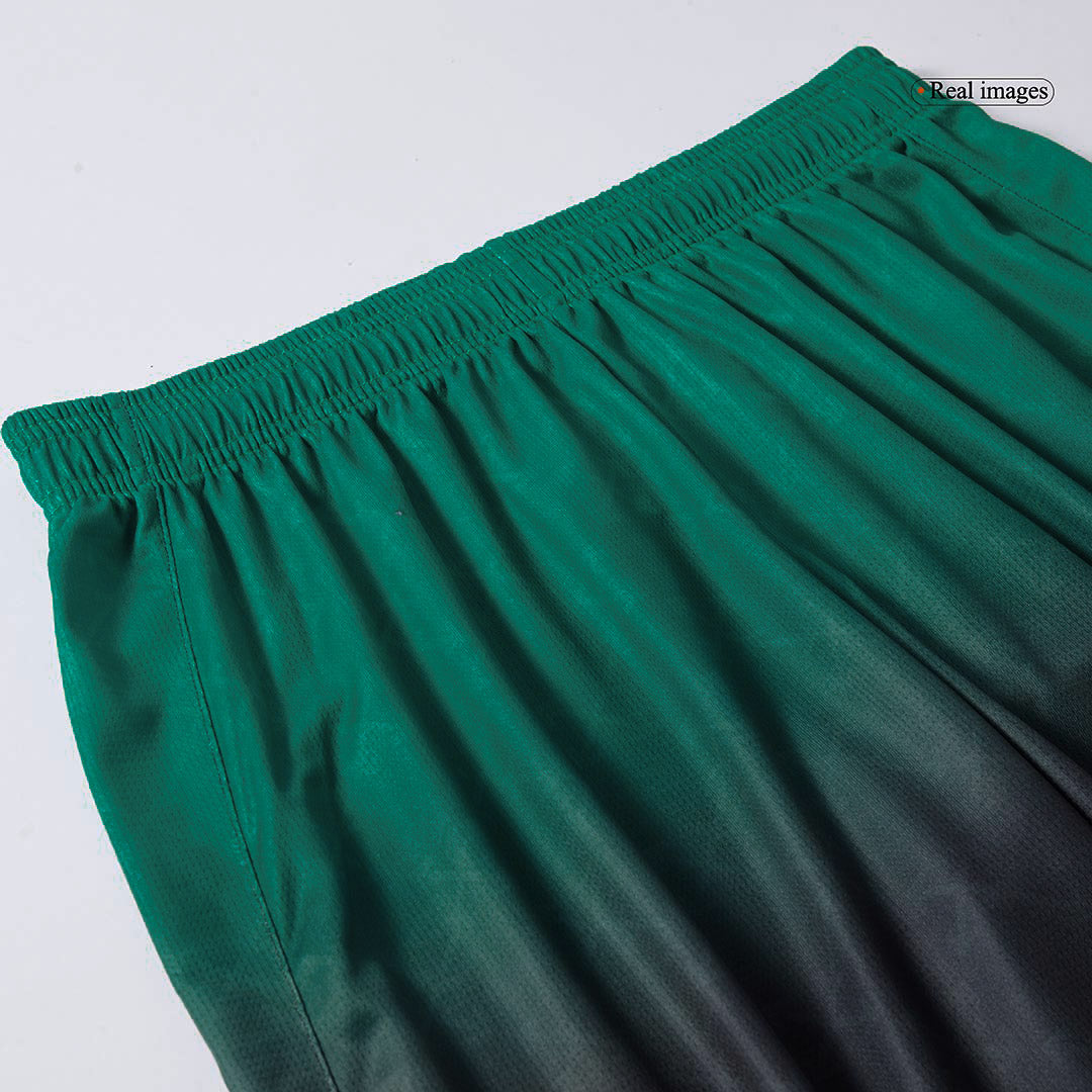 Kit de fútbol visitante del AC Milan (Kit y pantalón corto) 2024/25, verde y negro