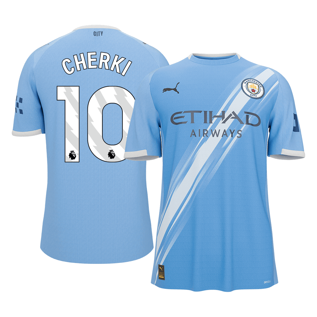Camiseta de fútbol local CHERKI #10 del Manchester City 2025/26