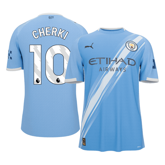 Camiseta de fútbol local CHERKI #10 del Manchester City 2025/26