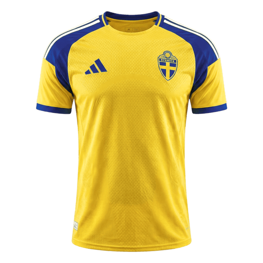 Camiseta de local de Suecia para hombre, versión Mundial 2026 - Corte ajustado
