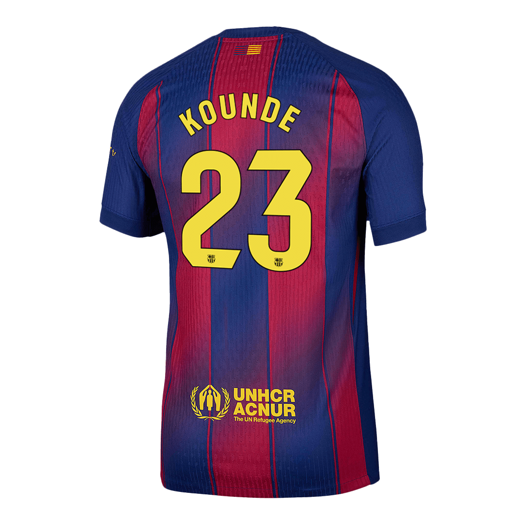 Camiseta de fútbol local auténtica del Barcelona KOUNDE #23 2025/26