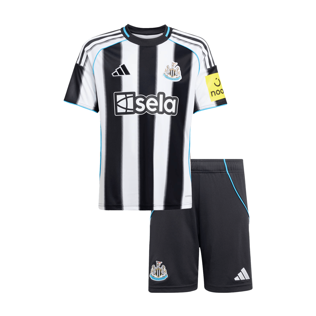 Kit de fútbol local del Newcastle United para niños (Kit y pantalón corto) 2025/26