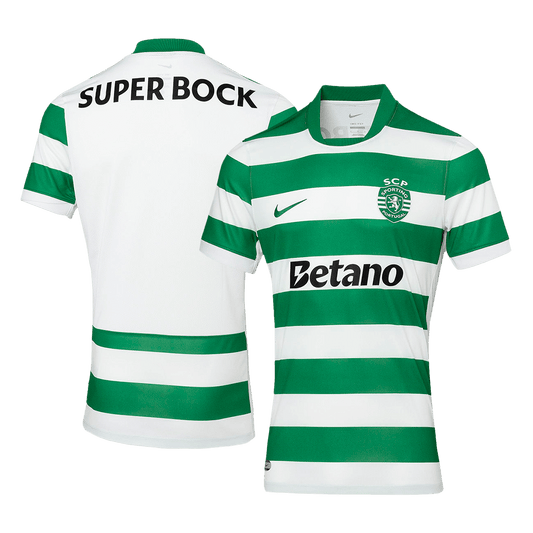 Camiseta de fútbol local del Sporting CP 25/26 verde y blanco