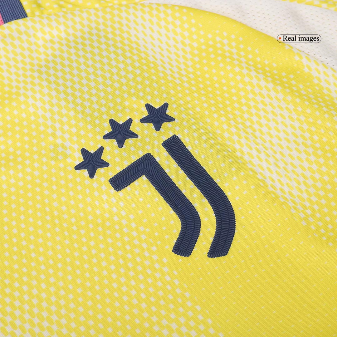 Camiseta de visitante auténtica de VLAHOVIĆ #9 de la Juventus 2024/25 - Patrocinador de Save The Children
