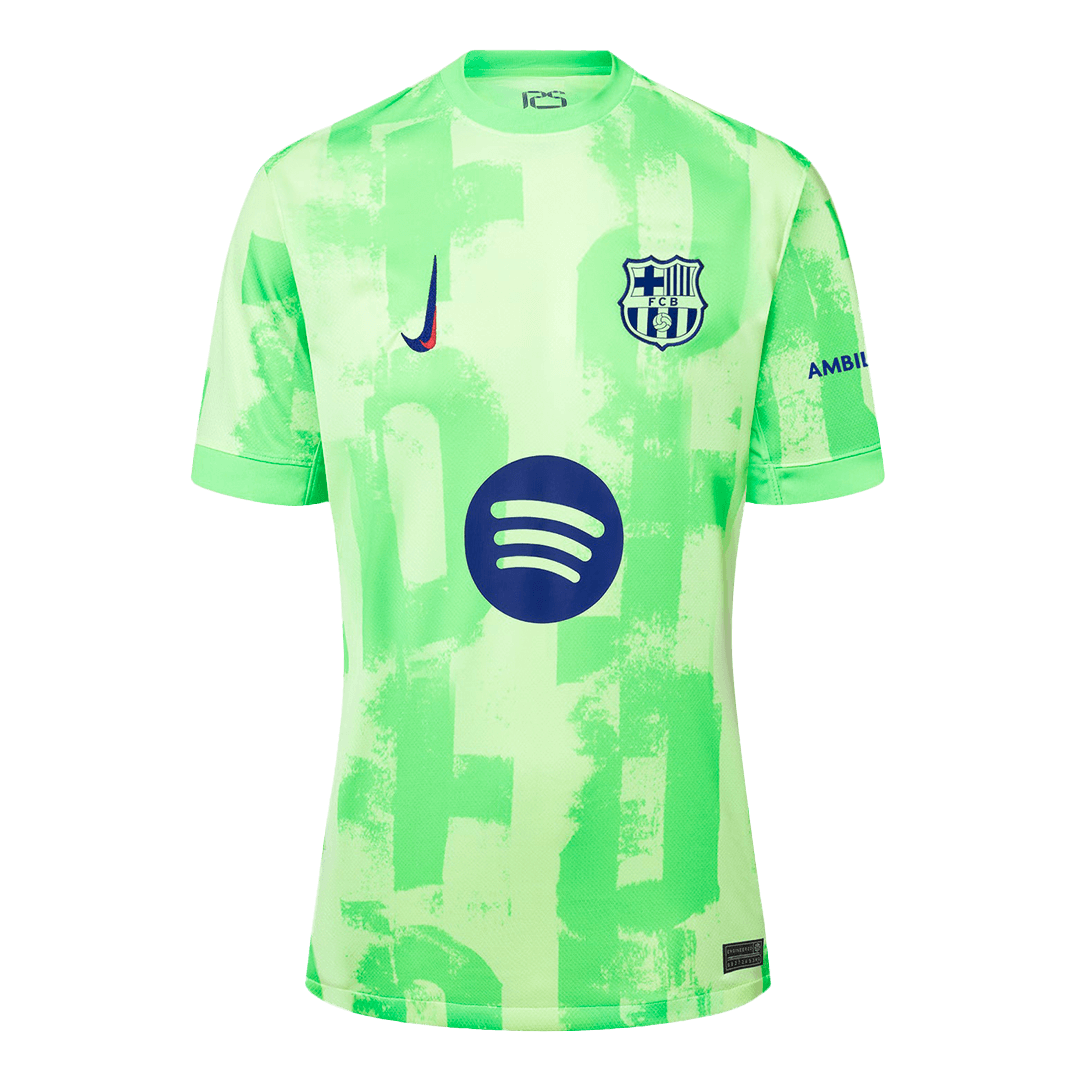 Camiseta de fútbol de visitante del Barcelona n.° 21 de F.DE JONG - UCL (logotipo de Spotify sin texto)