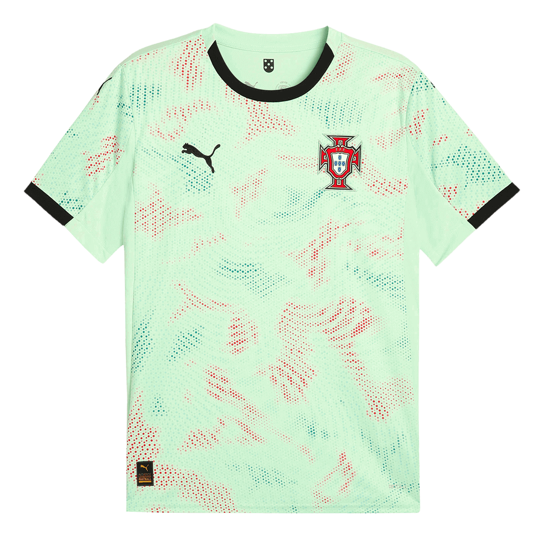 Camiseta de fútbol visitante de Portugal 2025 para hombre, verde - Eurocopa femenina