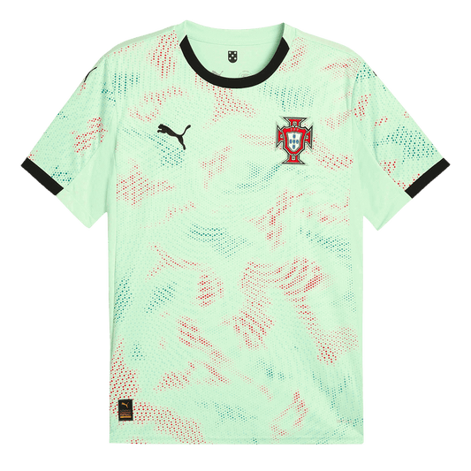 Camiseta de fútbol visitante de Portugal 2025 para hombre, verde - Eurocopa femenina
