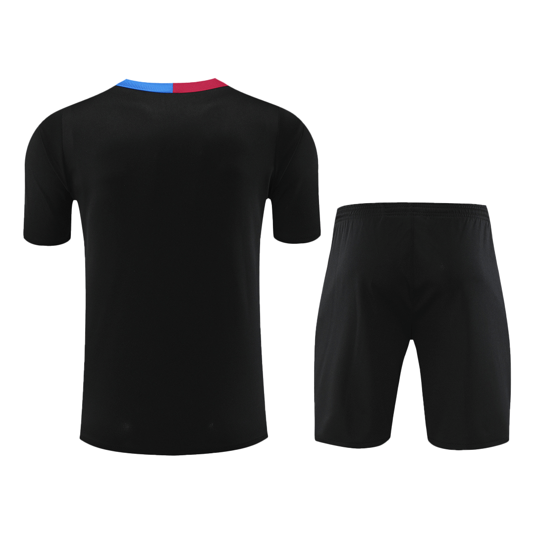 Kit de camiseta de fútbol del Barcelona para antes del partido (camiseta y pantalón corto) 2024/25