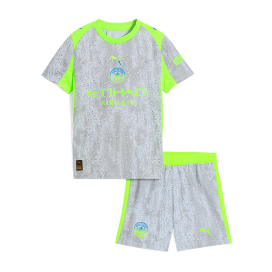 Kit de fútbol visitante del Manchester City para niños (Kit y pantalón corto) 2025/26