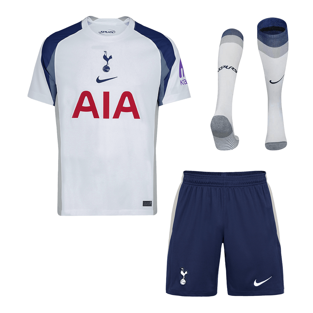 Kit de fútbol local del Tottenham Hotspur (camiseta, pantalones cortos y calcetines) 2025/26