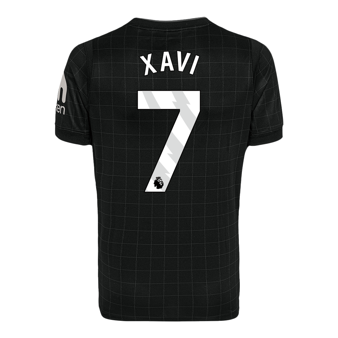 Camiseta de fútbol visitante XAVI #7 del Tottenham Hotspur 2025/26, negra