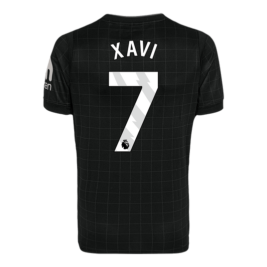 Camiseta de fútbol visitante XAVI #7 del Tottenham Hotspur 2025/26, negra