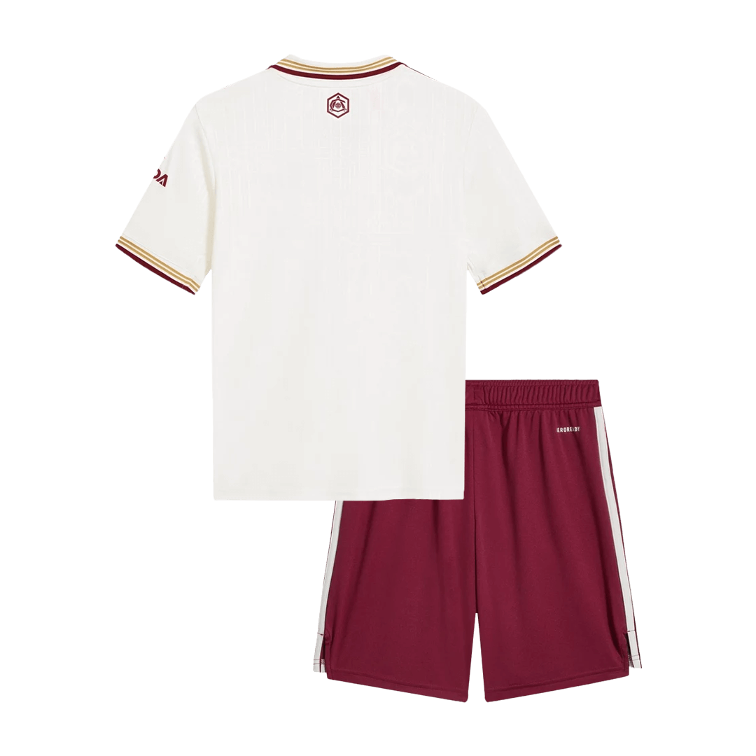 Kit de fútbol visitante del Arsenal para niños (Kit y pantalón corto) 2025/26