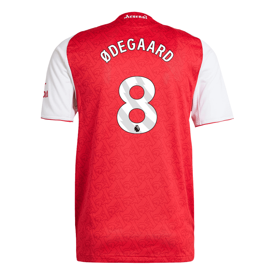Camiseta de fútbol local auténtica del Arsenal ØDEGAARD #8 2025/26, roja