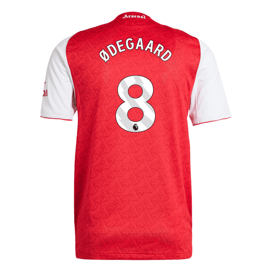 Camiseta de fútbol local auténtica del Arsenal ØDEGAARD #8 2025/26, roja