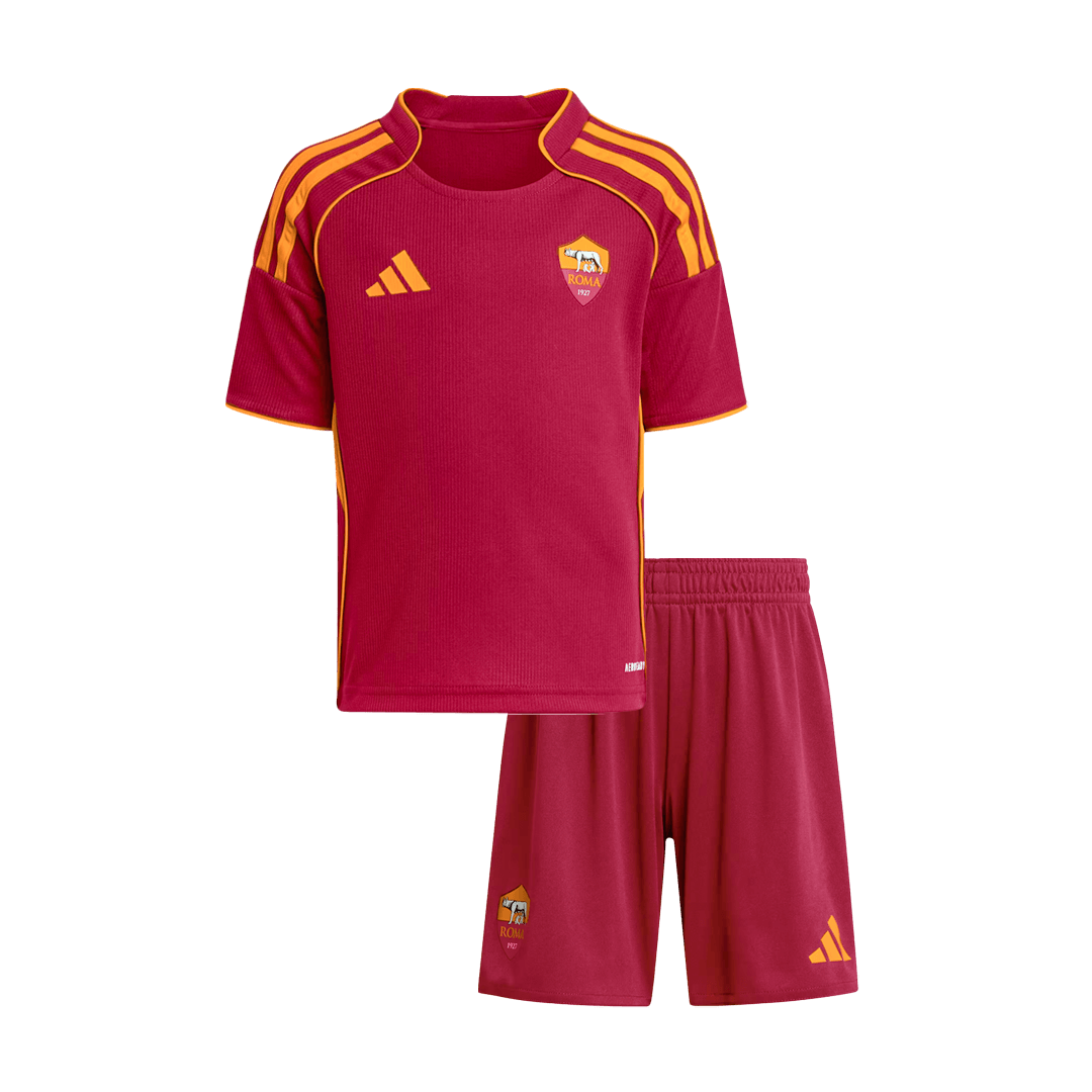 Kit de fútbol local de la Roma para niños (Kit y pantalón corto) 2025/26