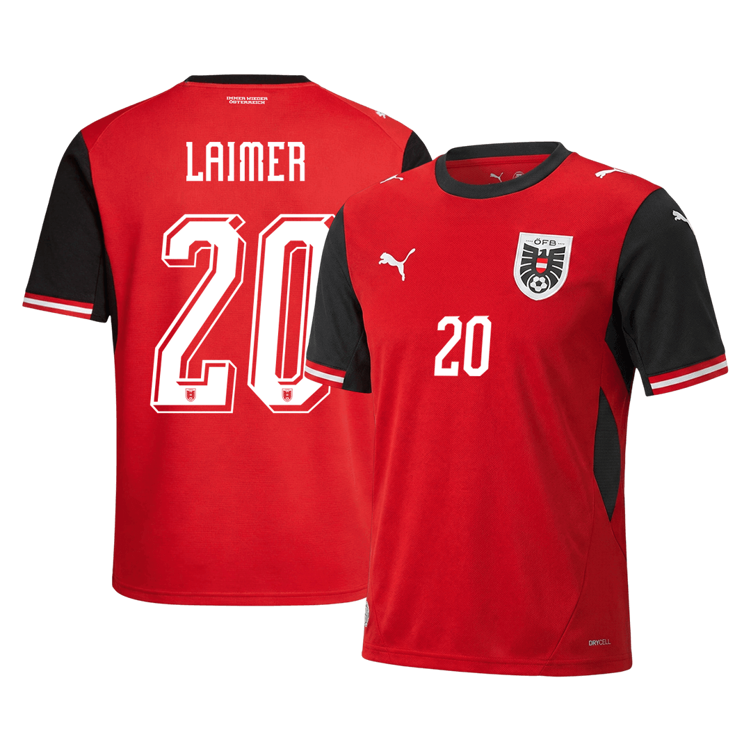 Camiseta de local de Austria LAIMER para hombre, número 20, Copa del Mundo 2026