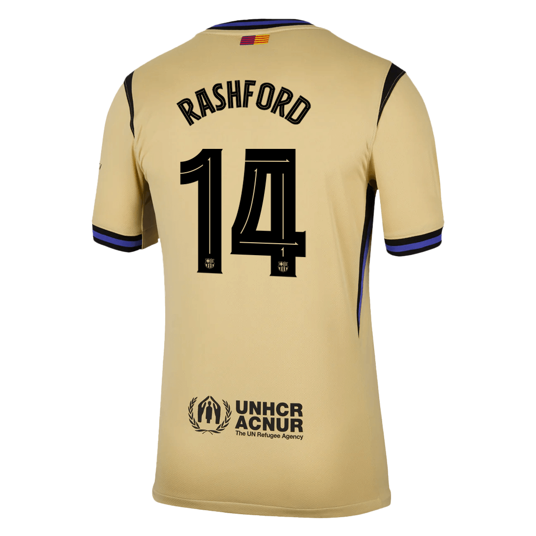Camiseta de visitante del Barcelona 2025/26, amarilla, RASHFORD #14 - UCL