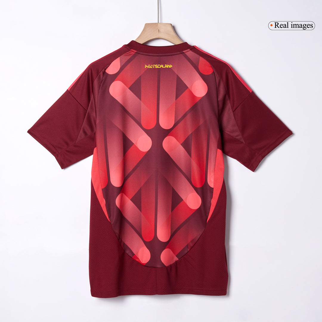 Camiseta de fútbol visitante de Alemania 2025 para hombre, roja - Eurocopa femenina