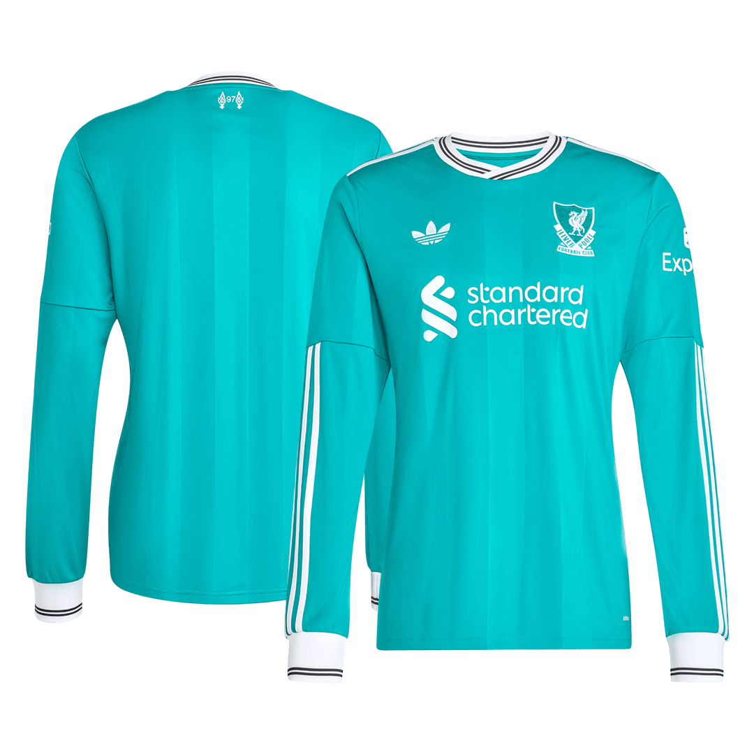 Camiseta de fútbol de manga larga de visitante del Liverpool 2025/26
