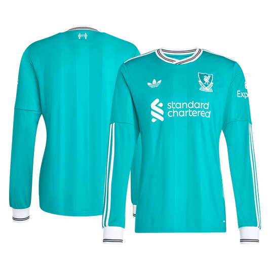 Camiseta de fútbol de manga larga de visitante del Liverpool 2025/26