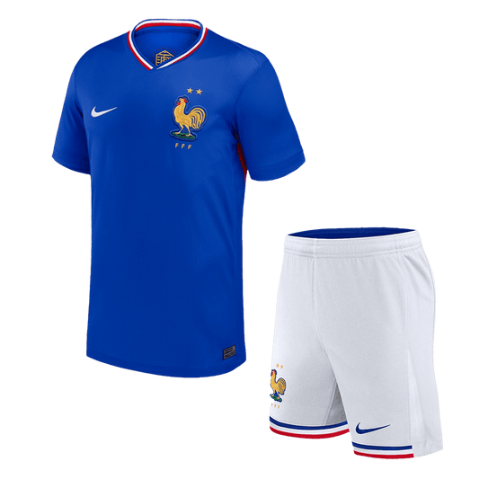 Kit de fútbol local de Francia para niños (camiseta y pantalón corto) Eurocopa 2024