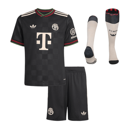 Kit de fútbol infantil de visitante del Bayern Múnich (camiseta, pantalón corto y medias) 2025/26