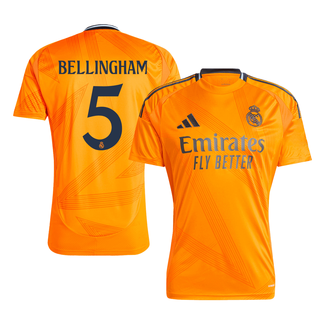 Camiseta de fútbol visitante del Real Madrid BELLINGHAM #5 (grande)