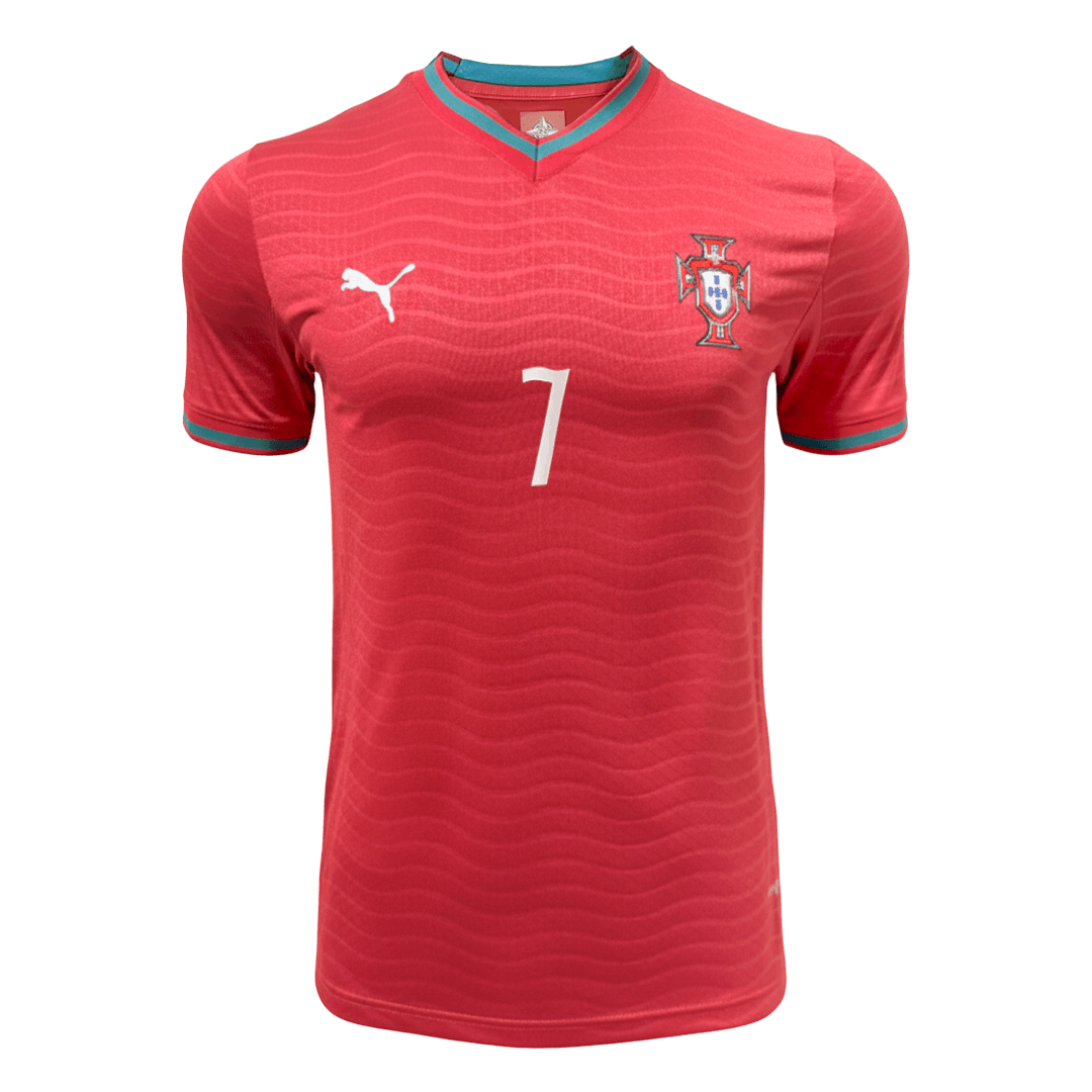 Camiseta de local de Portugal para hombre, RONALDO #7, Copa Mundial 2026 - Corte ajustado