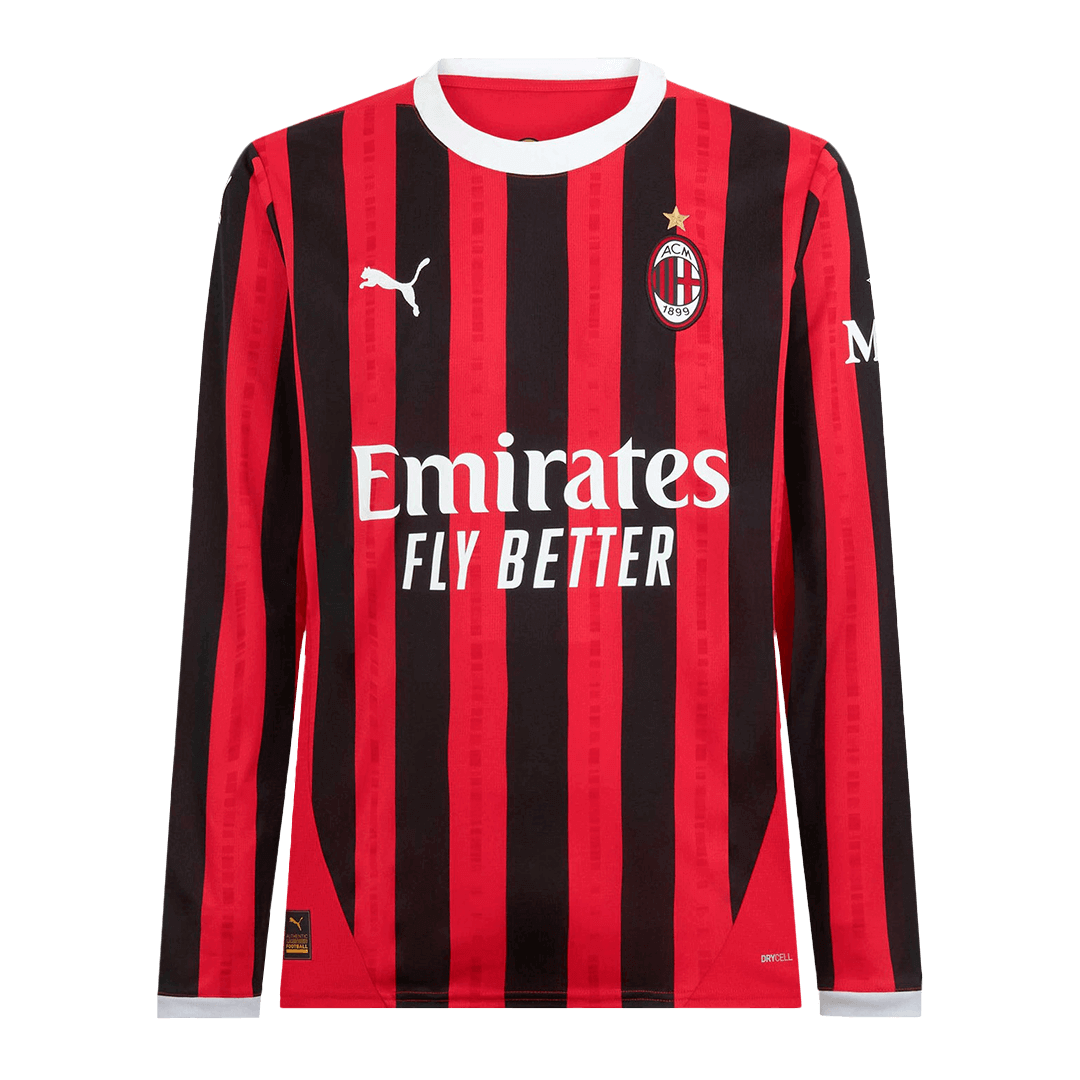 Camiseta de fútbol de manga larga de local del AC Milan 2024/25