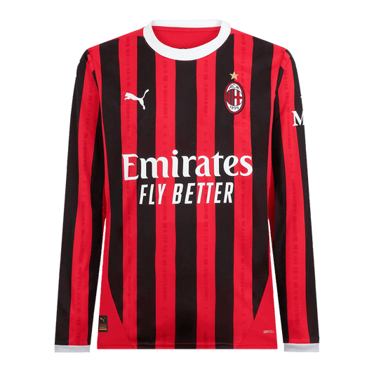 Camiseta de fútbol de manga larga de local del AC Milan 2024/25