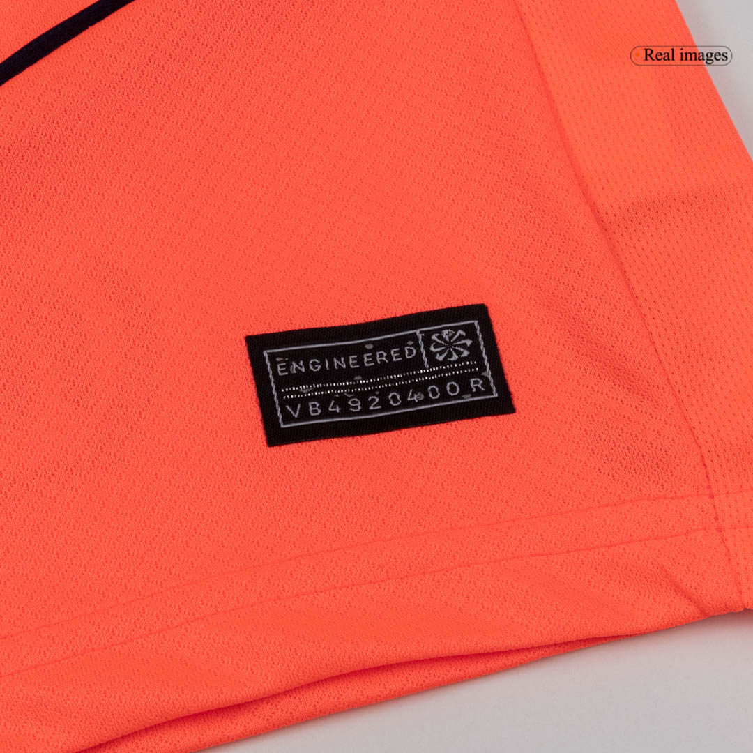 Kit de fútbol infantil de visitante del Barcelona (camiseta, pantalón corto y medias) 2025/26