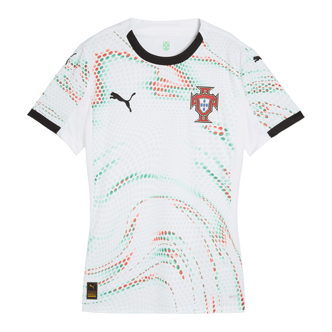 Camiseta de fútbol visitante de Portugal para mujer 2025, blanca