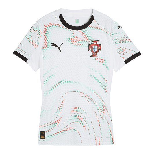 Camiseta de fútbol visitante de Portugal para mujer 2025, blanca