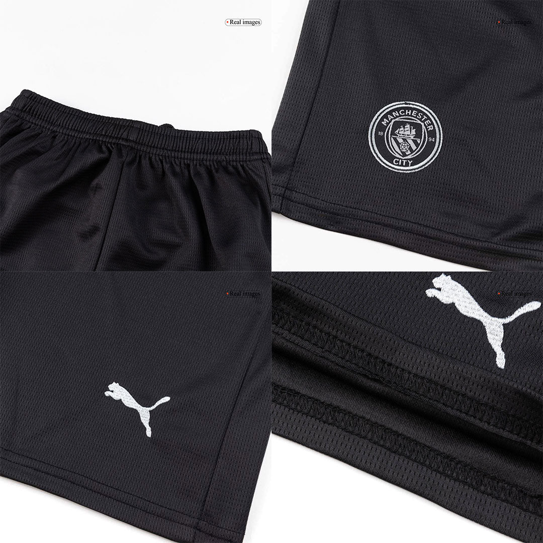 Kit de fútbol visitante del Manchester City para niños (Kit, pantalón corto y calcetines) 2025/26