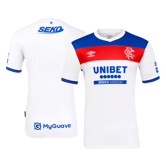 Camiseta de visitante del Glasgow Rangers 2025/26, blanca