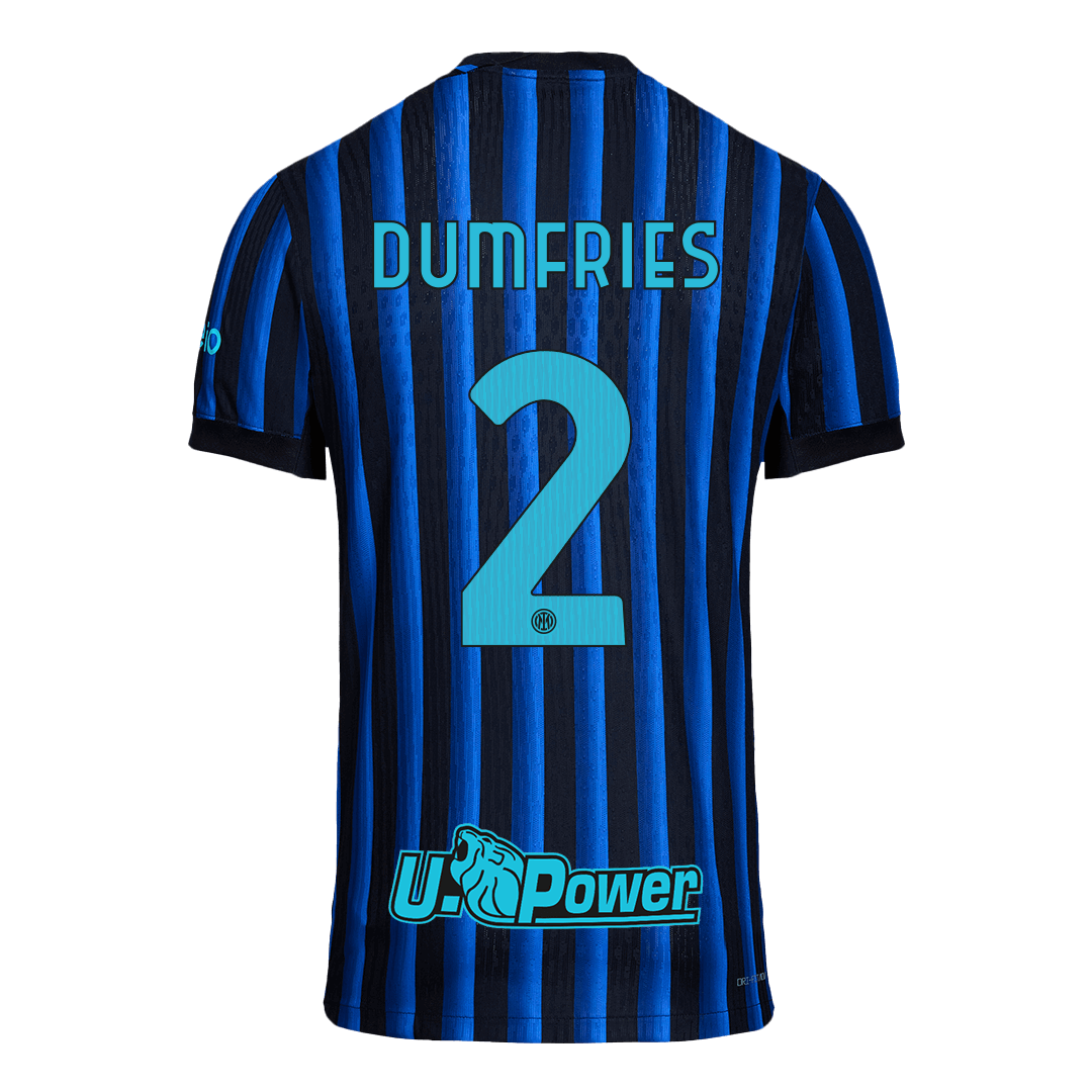 Camiseta de fútbol local auténtica DUMFRIES #2 del Inter de Milán 2025/26