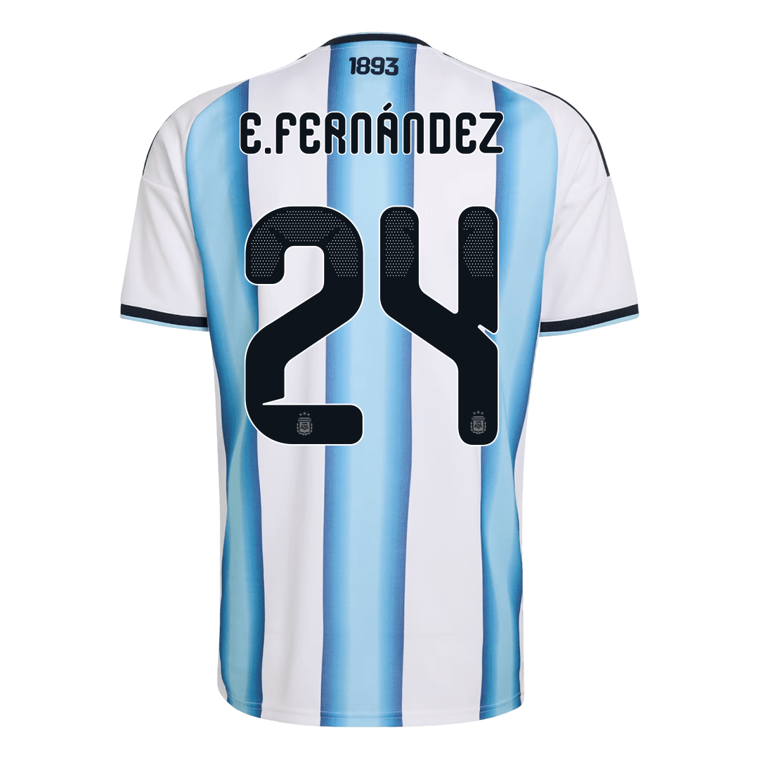 E. FERNÁNDEZ #24 Camiseta de local de Argentina para el Mundial 2026 Azul y Blanco