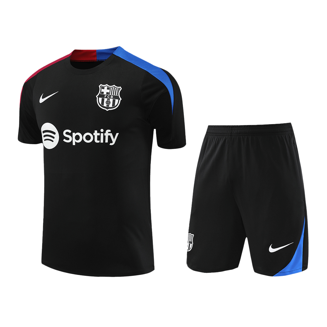 Kit de camiseta de fútbol del Barcelona para antes del partido (camiseta y pantalón corto) 2024/25