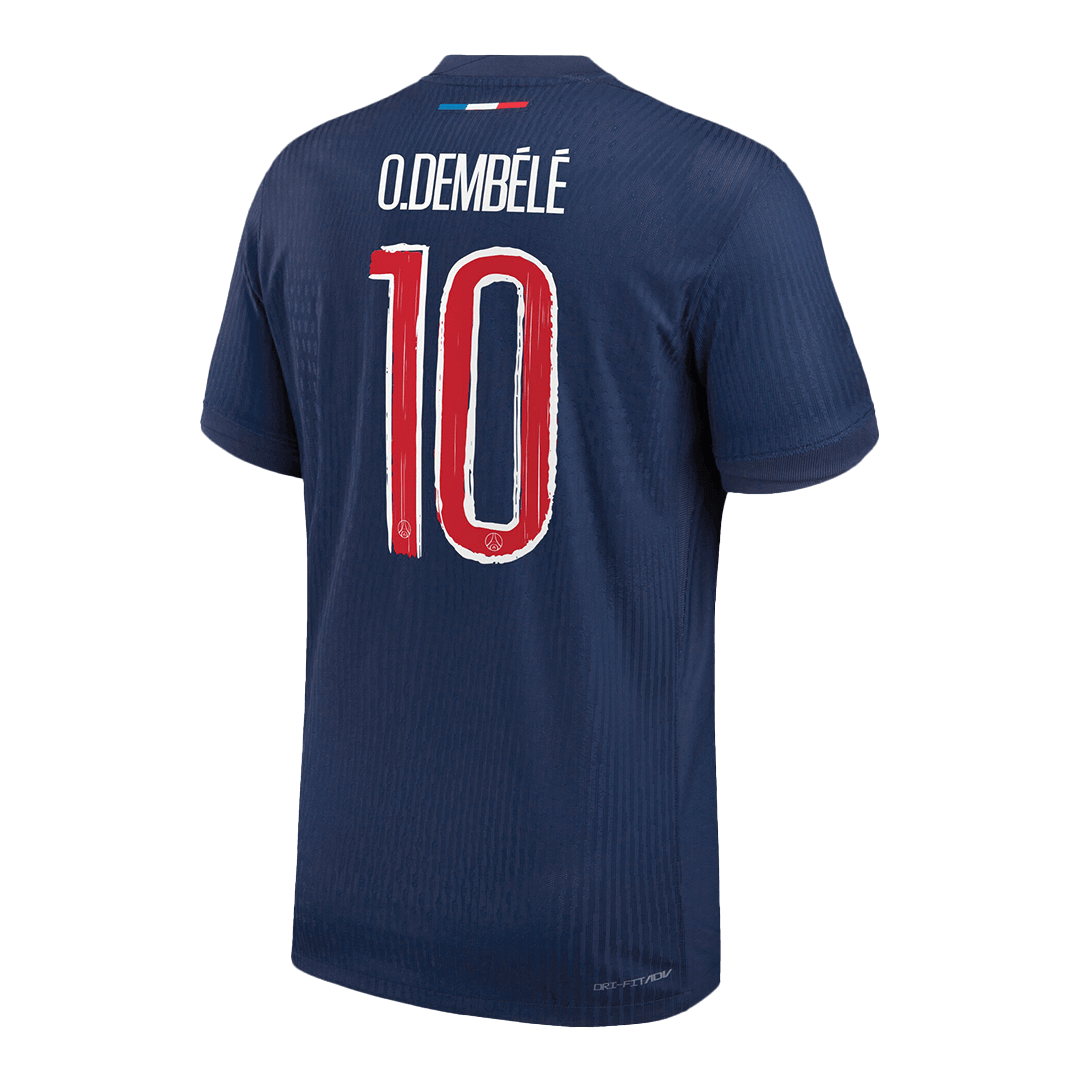 Auténtica camiseta de fútbol O.DEMBÉLÉ #10 PSG Local 2024/25 Azul marino - UCL