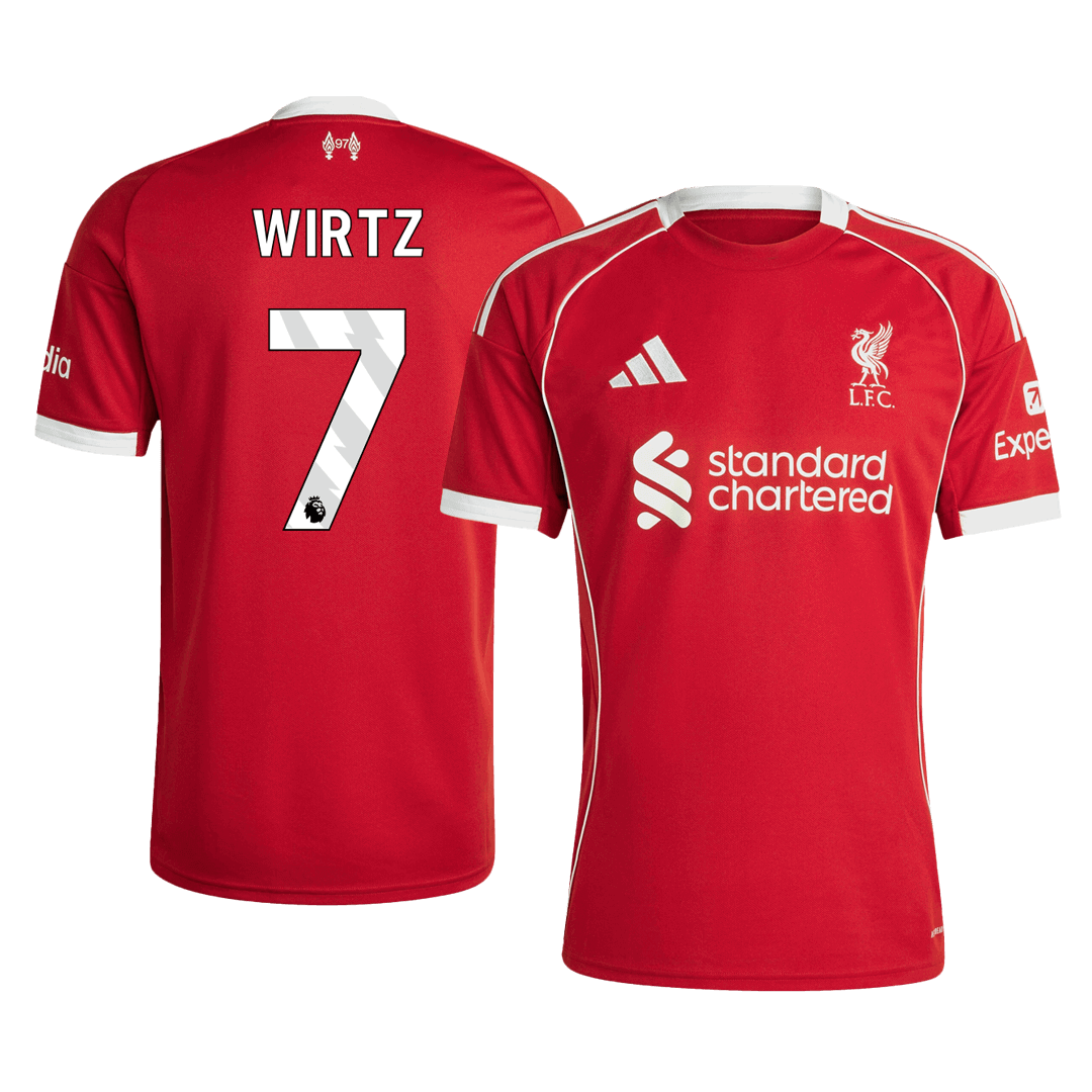 Camiseta de fútbol local WIRTZ #7 del Liverpool 2025/26, roja