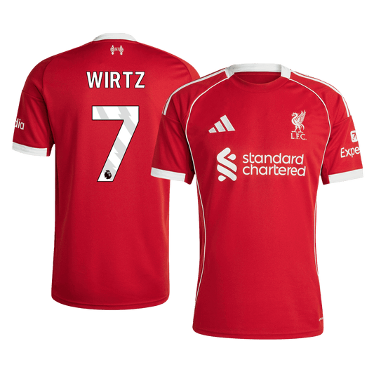 Camiseta de fútbol local WIRTZ #7 del Liverpool 2025/26, roja