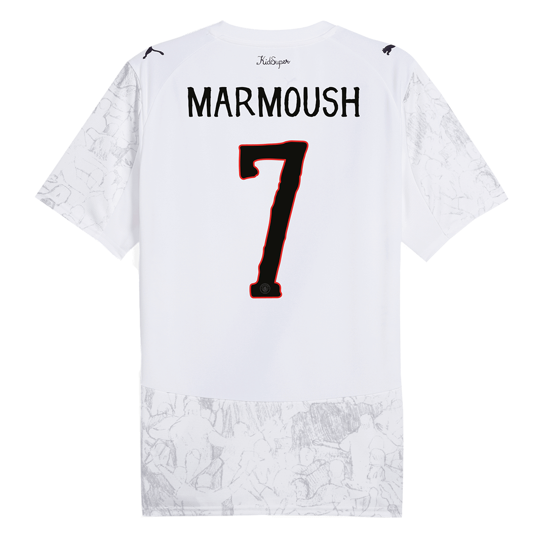 Camiseta de fútbol MARMOUSH #7 Manchester City KidSuper 2025/26 Blanca - Copa Mundial de Clubes