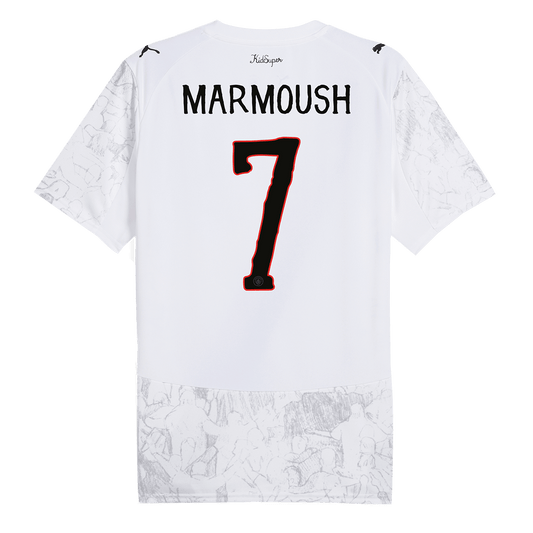 Camiseta de fútbol MARMOUSH #7 Manchester City KidSuper 2025/26 Blanca - Copa Mundial de Clubes