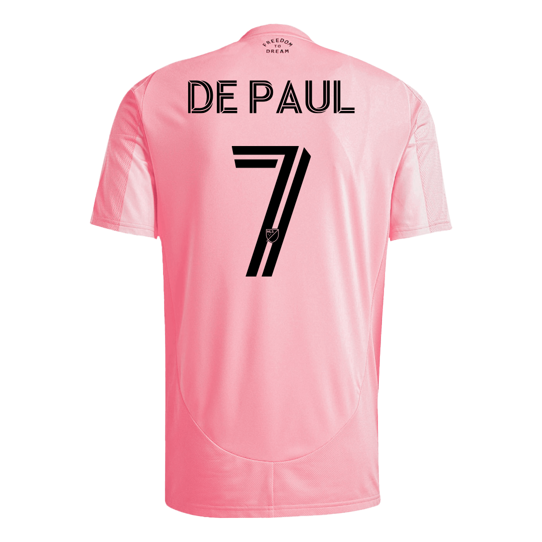 Camiseta de fútbol local del Inter Miami DE PAUL #7 2025, rosa