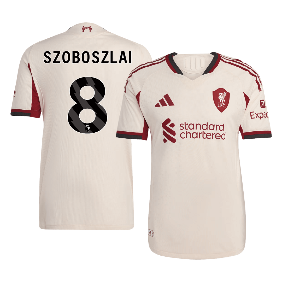 Auténtica camiseta de fútbol SZOBOSZLAI #8 Liverpool visitante 2025/26