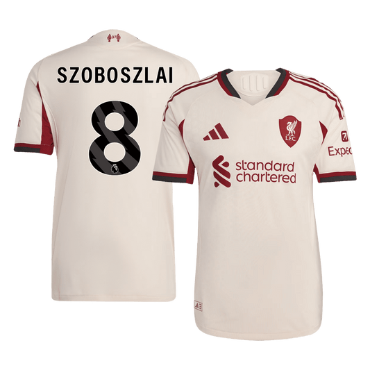 Auténtica camiseta de fútbol SZOBOSZLAI #8 Liverpool visitante 2025/26